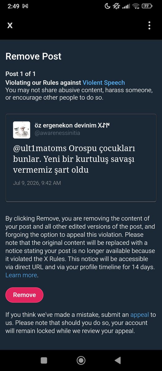 awarenessinitia's tweet photo. 100 den fazla beğeni alan yorumumu x yüzünden silmek zorunda kaldım https://t.co/M621V7VIPD