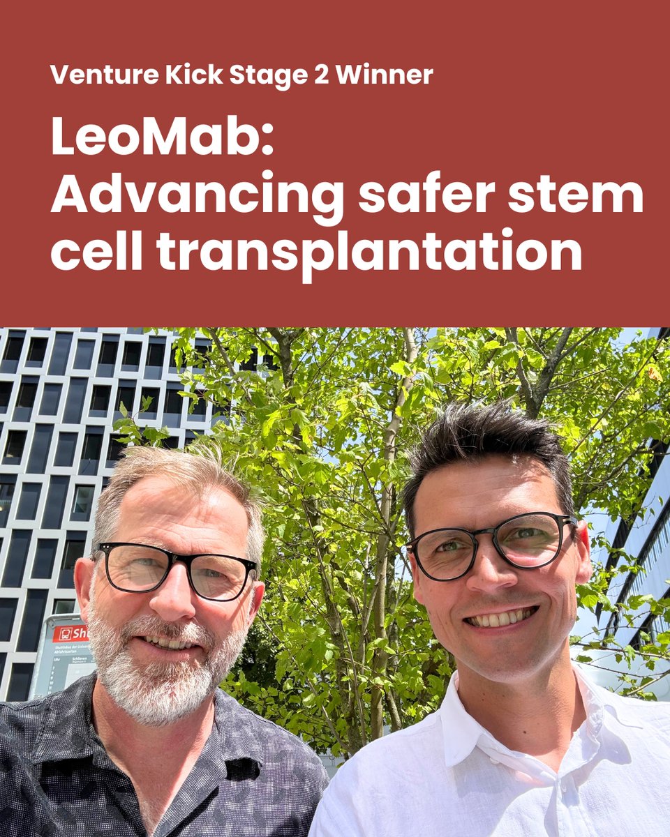 venturekick's tweet photo. LeoMab receives CHF 40,000 from Venture Kick to advance safer stem cell transplantation 🧬 https://t.co/w0WlmloOHp

The startup has secured funding to advance its first in class biologic for blood stem cell transplantation and gene therapy.

By replacing toxic chemotherapy and radiation used for conditioning, the technology aims to enable safer stem cell engraftment, improve patient outcomes, and expand access to curative therapies.

With the Stage II funding, the team will:
🔹 Accelerate lead optimization and in vitro validation
🔹 Strengthen its intellectual property portfolio
🔹 Expand investor outreach and strategic partnerships

By making stem cell transplantation safer and more accessible, LeoMab is helping unlock the next generation of curative cell and gene therapies.

Congrats to Lorenz Vogt and Renier Myburgh on this important step forward.

#VentureKick #SwissStartups