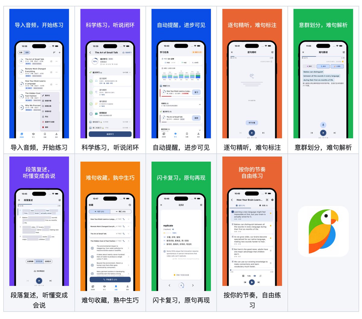 fhwofjow51260's tweet photo. 学英语这些年，我发现一个很反常识的事实：

大部分人不是学得不够多。

而是同一段内容练得不够深。

今天听播客，明天刷 TED，后天收藏一个 YouTube 频道，材料越来越多，真正能复述出来的却没几句。

推荐 GitHub这个开源项目 Echo Loop，专门解决这个问题。

https://t.co/qHRgvsdbl0

它没有把重点放在“给你更多学习资料”，而是把盲听、精听、跟读、复述和间隔复习串成一个完整训练闭环，让你把一段英语音频从“听过”练到“听懂、会说、记得住”。

我觉得最有价值的一点是，它把原本需要自己规划的学习流程自动化了。