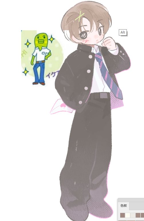 Tomatotoo42's tweet photo. 画完才发现腿好长ww https://t.co/LEm0jwzKU9