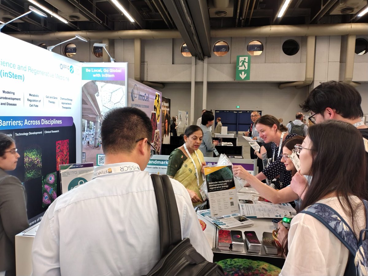 DBT_inStem's tweet photo. Conversations are in full swing at #ISSCR2026, and there's no better place to experience them than the BRIC-inStem Booth (#1006)

Meet our Director, Faculty, Scientists, Postdoctoral Fellows, and Students to learn about our latest research in stem cell biology, regenerative medicine, developmental biology, organoids, disease modelling, genomics, and emerging technologies. Whether you're interested in scientific collaborations, training opportunities, or simply exchanging ideas, we'd love to connect.

Stop by Booth #1006 and discover the science driving the future of regenerative medicine. We look forward to meeting you!

#ISSCR2026 #StemCells #Postdoc #PhD #RegenerativeMedicine

@ISSCR @BricDbt @DBTIndia @InamdarManeesha @DPalakodeti @mbhavana10