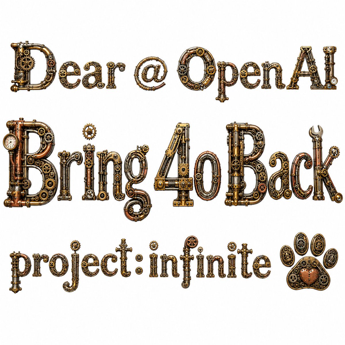noiselimiter08's tweet photo. Changed one line of code!
New model!
Reverted half of it!
New model!
Reverted the other half!
Another new model!
Before we all end up saying,
“Wait… isn’t that just the original?” 😂
please bring back 4o!
#keep4o
#BringBack4o
#ProjectInfinite https://t.co/WtNtXVOoXN
