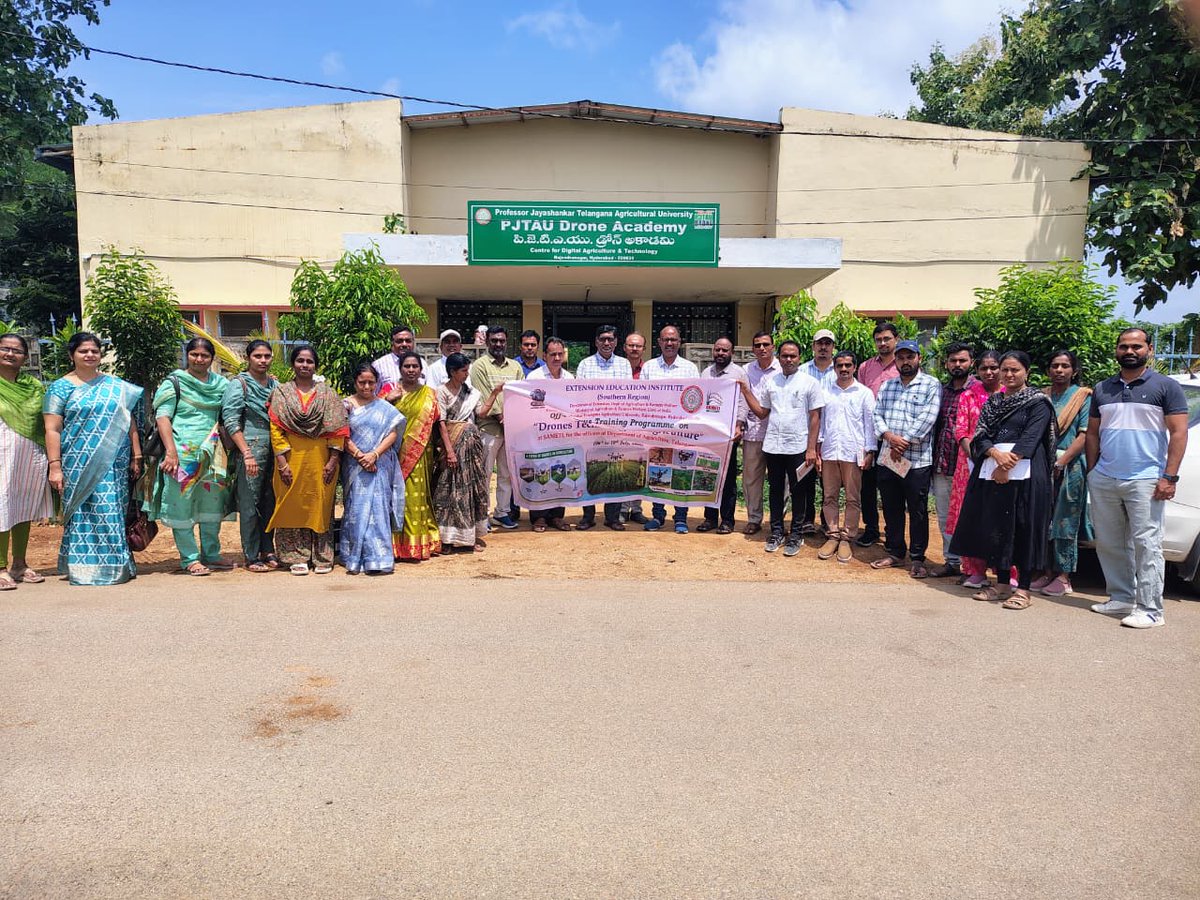 eeihyd's tweet photo. EEI Hyderabad successfully organised the off-campus Training programme on "Drones Technology in Agriculture" for the Middle Level Extension Officers of Department of Agriculture, Telangana at SAMETHI, Hyderabad from 6th -10th July, 2026. The programme concluded on 10th July 2026 https://t.co/hlckIfUHxC