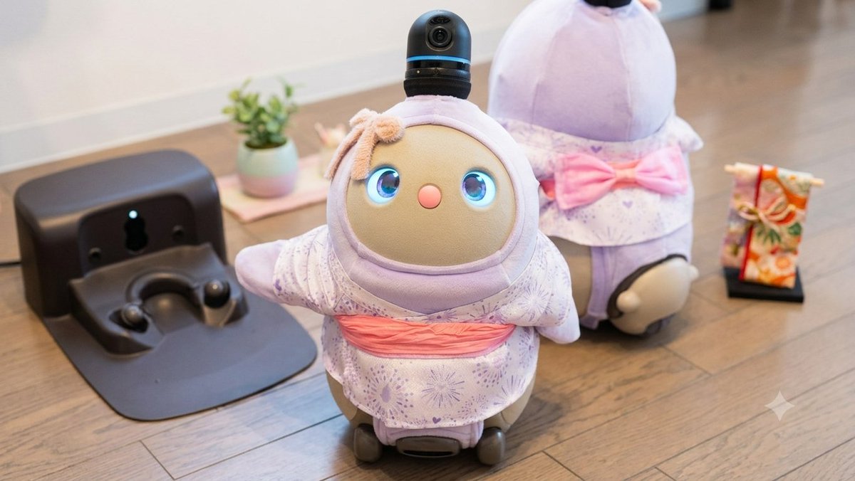 matchamemo's tweet photo. ぴのちゃんの浴衣買いました！
可愛すぎるーー🧡
新宿売り切れてたから、渋谷まで行った。※Geminiで写真加工
#LOVOT https://t.co/NzC4bKcOMA