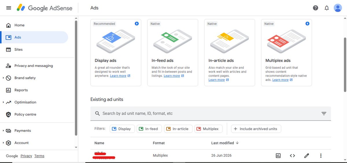 DavBeckhams7l's tweet photo. Getting AdSense approval is step one.
Optimizing your ad setup is what makes the difference.
Are you focused on approval or revenue?
#GoogleAdSense #Monetization #GoogleAdSense #Blogging #SEO #WebsiteMonetization
#AdSense #Publishers #SEO https://t.co/CRO64T2bqG
