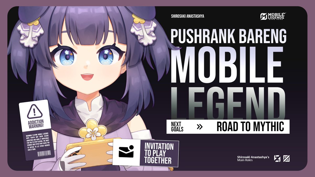 TashyaShirosaki's tweet photo. Ayo-ayooo~ Karena besok weekend, kita pushrank mobile legend yuk! Buat yang mau ikutan ngepush bareng Tashyaa, langsung aja mampir ke stream yaa~ 😉

📅 - Jumat, 10 Juli 2026
⏰ - 19.00 WIB
🔗 - https://t.co/HI2LEqsrOQ

#VTuberID https://t.co/oAdzmJmdyX
