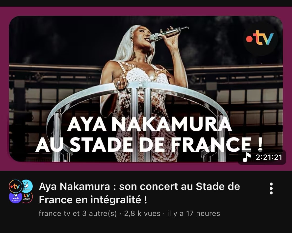 nakasupremacy's tweet photo. LES BRÉSILIENS !!!!!! VOUS POUVEZ REGARDER L’INTÉGRALITÉ DU STADE DE FRANCE D’AYA NAKAMURA SUR YOUTUBE https://t.co/qx7rdfT16u