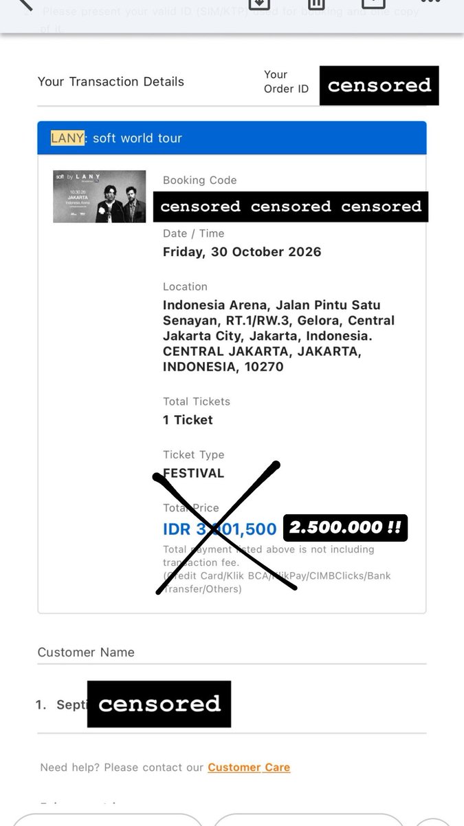 oozeroyiel's tweet photo. #WTS #LANYSOFTTOUR #JAKARTA 

WTS TIKET LANY SOFT TOUR Jakarta 
-  1 Tix Festival Day 2 
- harga underweb/jual rugi
- Atas nama pribadi
- Tidak bisa Cod karena saya di luar Jakarta tp bisa wa akun utama bisa dicek get contact dan mutualan akun ig first
-Bisa DP dulu
-Amanah https://t.co/j1w6mHEBOS