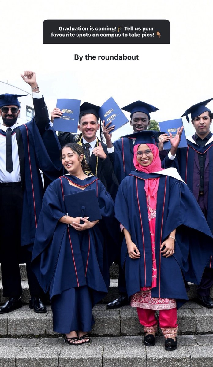 Bruneluni's tweet photo. Graduation is next week! 🎓 To help you capture the moment, we've rounded up the best spots around campus for your graduation photos. 🤩🎓

Let us know if we missed any spots? 

#bruneluniversityoflondon #bruneluni #graduation https://t.co/f3Kty4D5gK