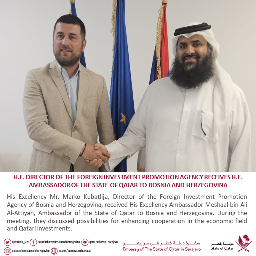 QatarEmb_SJV's tweet photo. #الخارجية_قطر #قطر #الدوحة #البوسنة_والهرسك #سراييفو #MOFAQatar #qatar #doha #bosnia #BiH #sarajevo #katar https://t.co/qSpLY9tQG1