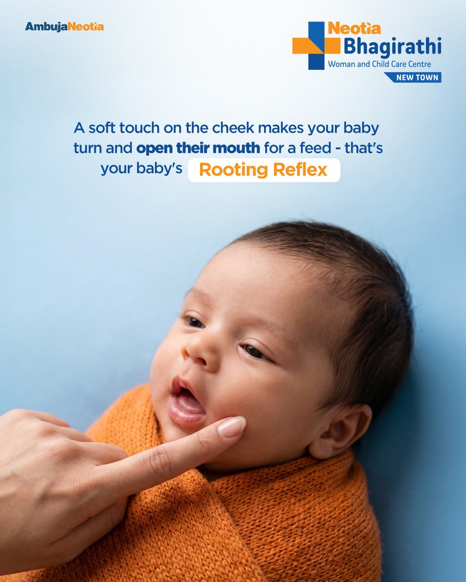 BNWCCC's tweet photo. Newborns come with built-in reflexes that fascinate every new parent. From the rooting reflex to the startle response, these tiny movements are big signs of healthy development. Learn what to expect in your baby's first check-up. #NewbornCare #DidYouKnow #NeotiaBhagirathi https://t.co/8mNpYpQv7l