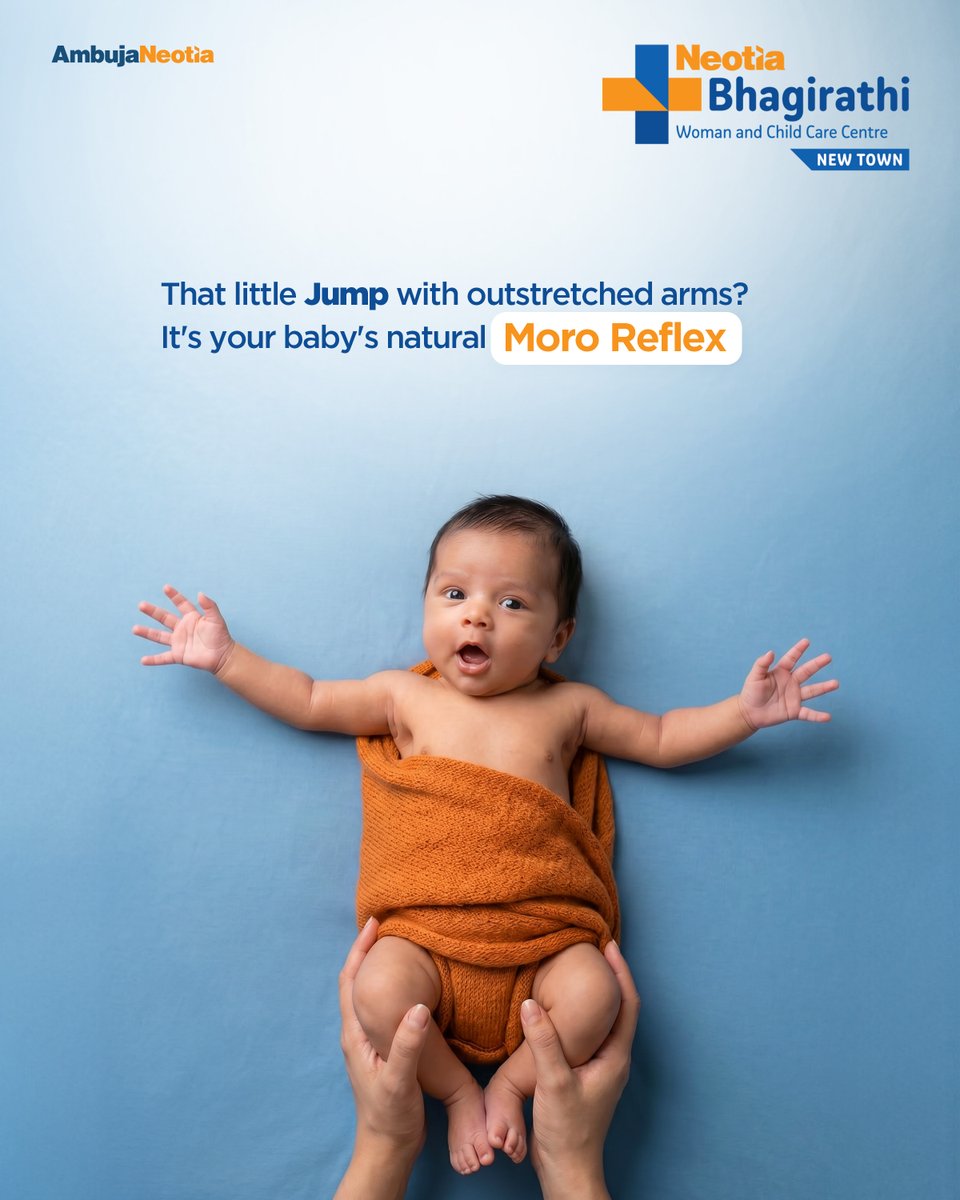 BNWCCC's tweet photo. Newborns come with built-in reflexes that fascinate every new parent. From the rooting reflex to the startle response, these tiny movements are big signs of healthy development. Learn what to expect in your baby's first check-up. #NewbornCare #DidYouKnow #NeotiaBhagirathi https://t.co/8mNpYpQv7l