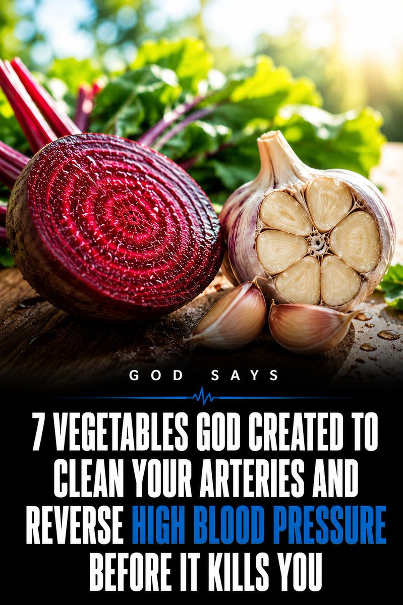 Human_Optimize's tweet photo. GOD CREATED 7 VEGETABLES TO CLEAN YOUR ARTERIES AND REVERSE HIGH BLOOD PRESSURE BEFORE IT KILLS YOU. https://t.co/22p0uzRQDl