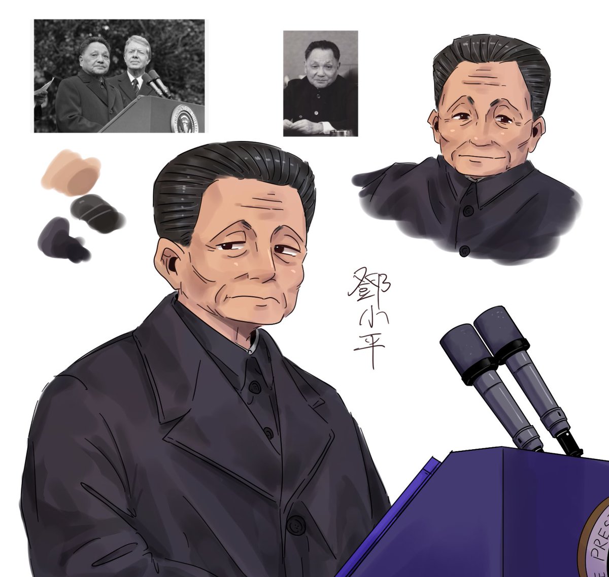 luyen329's tweet photo. 鄧ちゃん
後ろのカーターも描きたかったけど全然似せれなくて断念 https://t.co/AbMn42iC1i