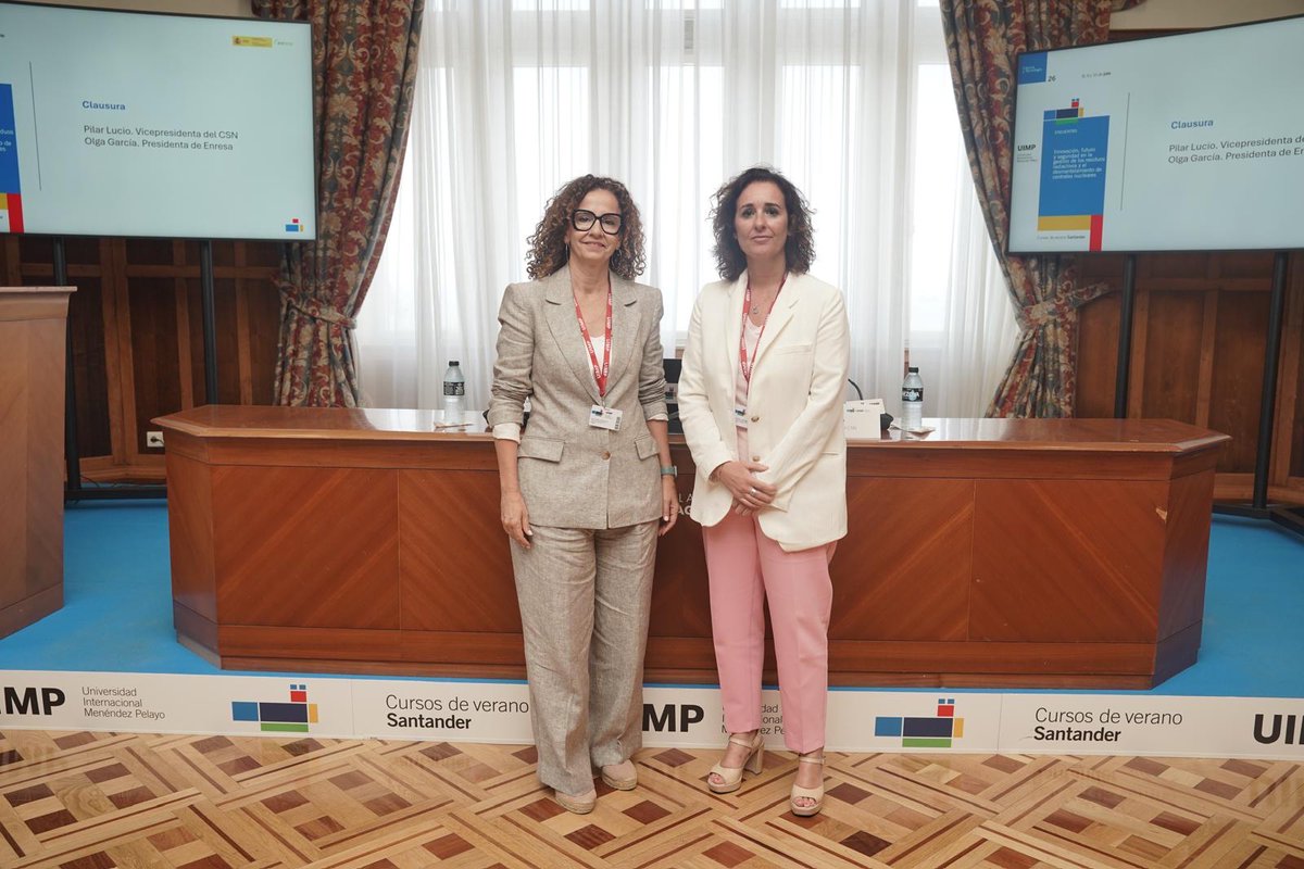 CSN_es's tweet photo. 🗞️ Resumen de la semana en el #CSN:
🤝Comité de enlace semestral con #ENSA
👨🎓🧑🎓Celebración del curso de la @UIMP con @Enresa sobre innovación en desmantelamiento y gestión de residuos
☢️Acto de cierre del proyecto de ciencia ciudadana #OpenRed
🏦Pleno https://t.co/dn3BcWXE5i