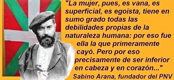 JosemaVallejo's tweet photo. Vascongadas no es un lugar acogedor.

Fue el lugar de la mejor España hasta que Sabino lo convirtió en un lugar hostil que odia al andaluz, al extremeño.

Ya no hay vascos, se fueron. Los que quedan, no pueden hablar. El resto, gentuza abertzale que va a ser sustituida por Moha. https://t.co/No8HDqAa0c