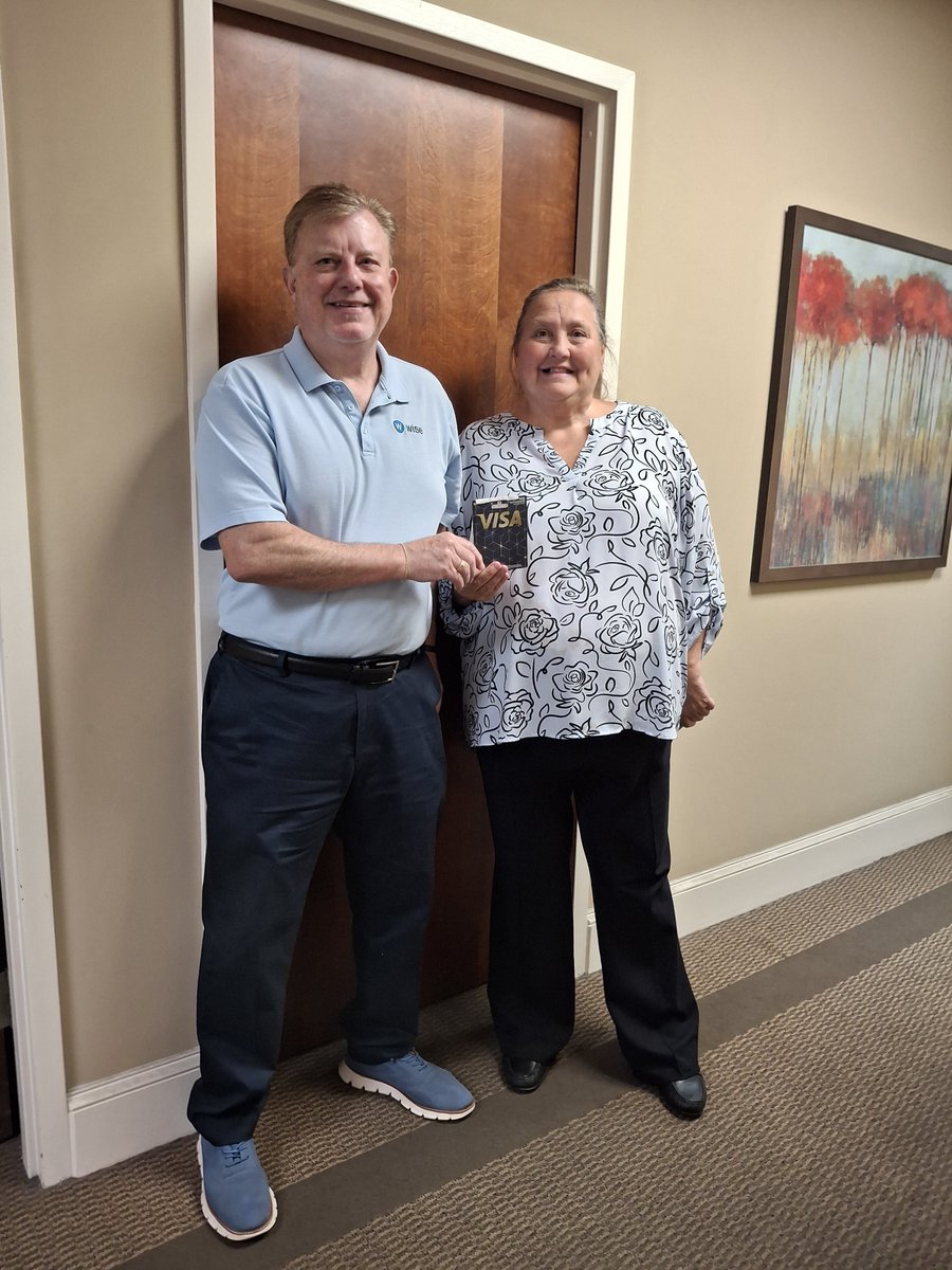 WiseFormsLabels's tweet photo. Congratulations to Connie Cromer of Primary Color in Norcross, GA, for being the June winner of the $100 gift card from Wise. Are you our July winner? Click here to enter and find out! (Pictured with Terry Graham, Regional Sales Manager for Wise.) https://t.co/Z6jH7QuZSJ https://t.co/T71xiNDZlK