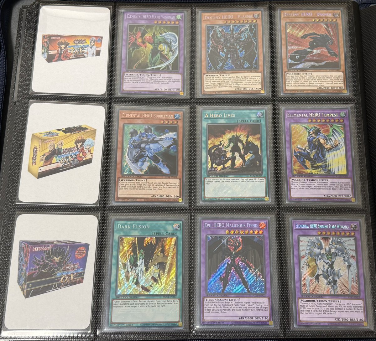 tomato56521445's tweet photo. ◯SPEED DUEL GX(Secret Rare)
◯Trials of the Pharaoh Promo
◯SPEED DUEL TOURNAMENT PACK

ノーマル達は数が多過ぎるので割愛しますが
SPEED DUELにおけるHERO系カードコンプリート出来ました🦸‍♂️✨
(ひょっとしたら漏れあるかも) https://t.co/julQyGPcs2