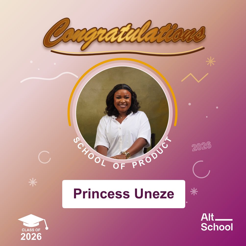 PrincessUneze's tweet photo. Officially completed my Product Marketing Diploma at @AltSchoolAfrica

Grateful to @Bybit_Official for the scholarship..

Excited for what’s next. 🚀💙

#AltGrads26
#TrainedByAltSchool
#Karatu2025
#ProductMarketing https://t.co/JU0kNC6BjR