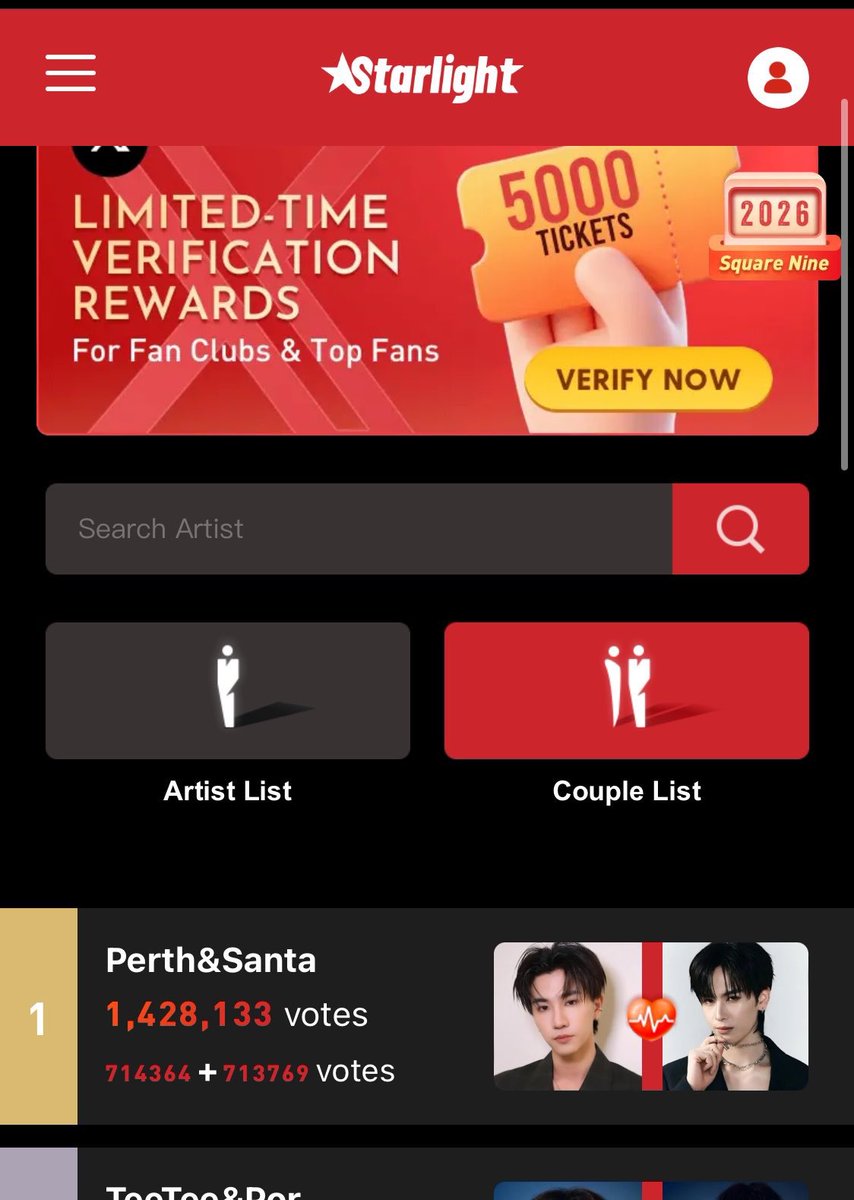 PerthSantaCOL's tweet photo. #PerthSanta #เพิร์ธแซนต้า #PerthTanapon #Santapp

RECUERDA VOTAR 

🏆2026 The Most Shining Star in Thailand

Perth  Santa 

🗓23 Jun-12 Jul BKK

Cuenta regresiva 3 días

https://t.co/BhgK9FN6bj

Sigan votando🖤🤍

La diferencia entre los rankings no es tan grande como parece — cada voto aún puede marcar una diferencia real.
