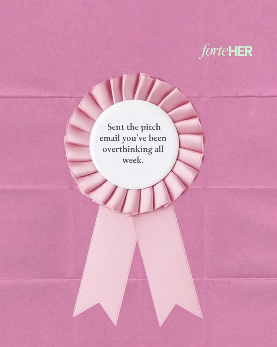forteherhq's tweet photo. Tiny wins deserve celebrating too. 🥹💛

Sometimes the win isn't landing the client, getting the promotion, or going viral.

It's finally sending the pitch or even applying even when you don't feel 100% ready.

What's one little win you're celebrating this week? https://t.co/2HBA3N433l