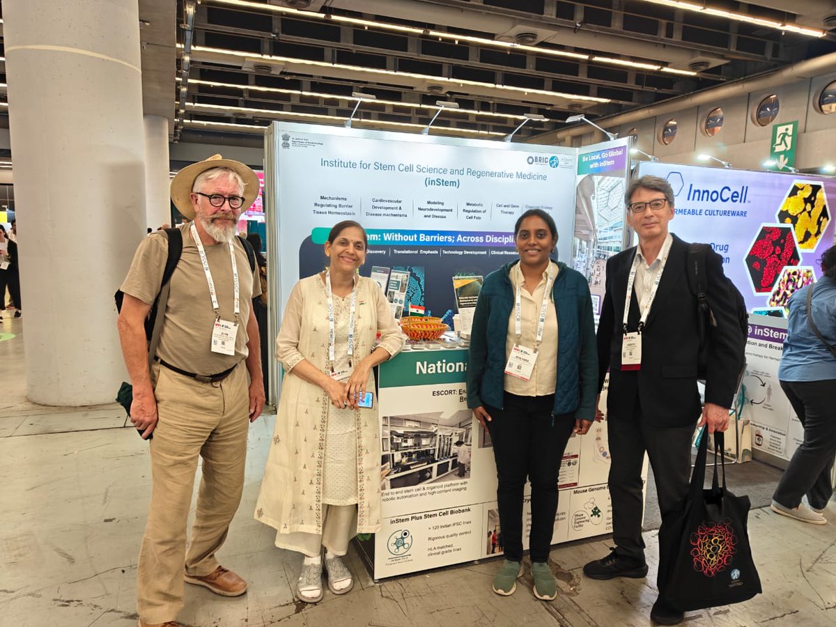 DBT_inStem's tweet photo. The conversations at the BRIC-inStem Booth (#1006) have been as exciting as the science at #ISSCR2026.

From engaging with pioneers and leaders in developmental and stem cell biology to exchanging perspectives on ethics, policy, regulation, and the responsible translation of emerging stem cell technologies, our booth has become a hub for meaningful scientific dialogue and new collaborations.

Visit us at Booth #1006 we'd love to continue the conversation!

#StemCells #DevelopmentalBiology #RegenerativeMedicine #SciencePolicy #Bioethics

@ISSCR @BricDbt @DBTIndia