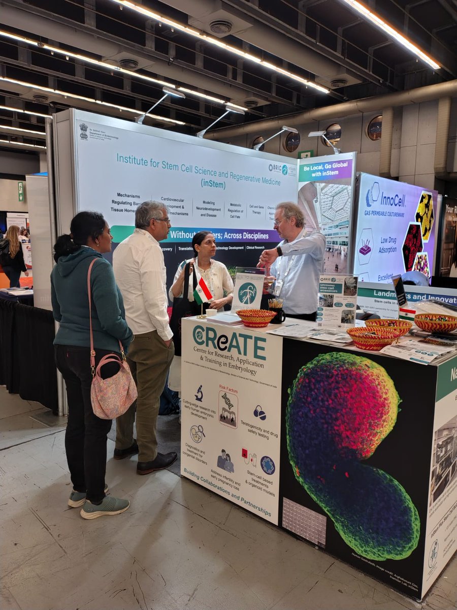 DBT_inStem's tweet photo. The conversations at the BRIC-inStem Booth (#1006) have been as exciting as the science at #ISSCR2026.

From engaging with pioneers and leaders in developmental and stem cell biology to exchanging perspectives on ethics, policy, regulation, and the responsible translation of emerging stem cell technologies, our booth has become a hub for meaningful scientific dialogue and new collaborations.

Visit us at Booth #1006 we'd love to continue the conversation!

#StemCells #DevelopmentalBiology #RegenerativeMedicine #SciencePolicy #Bioethics

@ISSCR @BricDbt @DBTIndia