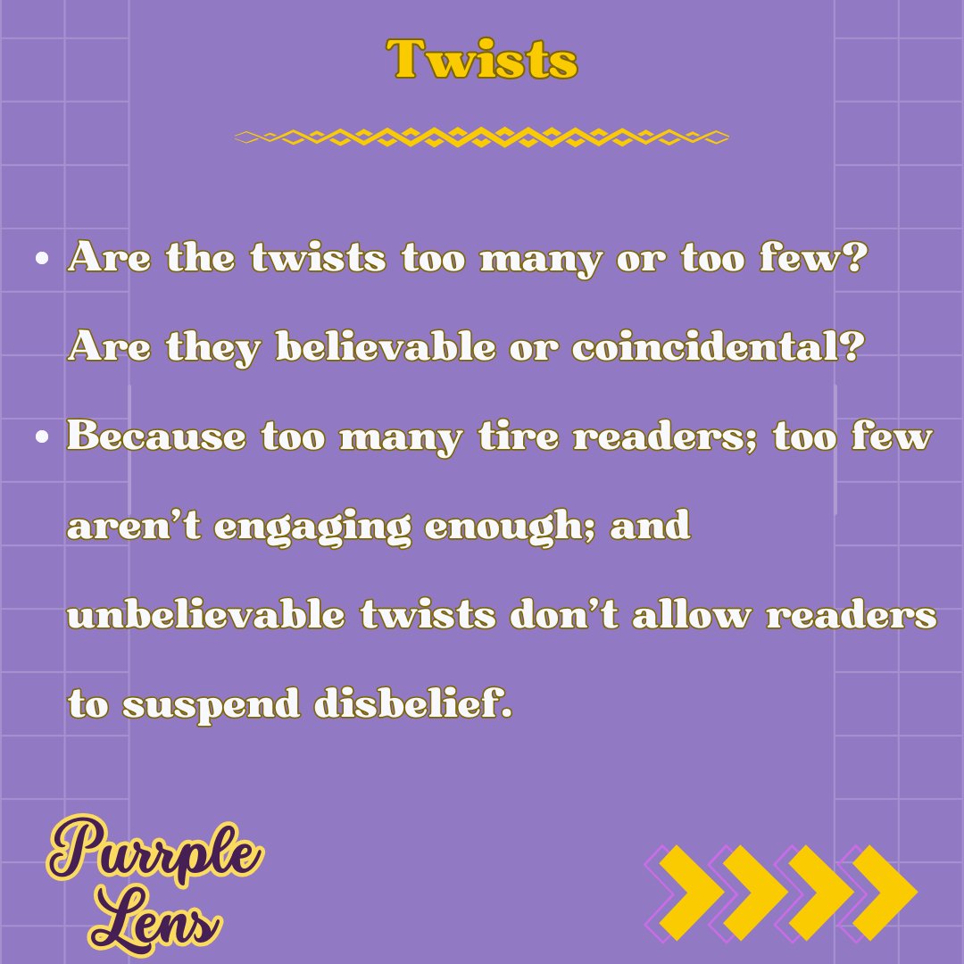 PurrpleLens's tweet photo. ✨ If you're writing thrillers, these questions serve as the heart and soul of what you must ask your beta reader. Choose @PurrpleLens for comprehensive answers to all your doubts. #WritingCommunity #BetaReader #Thrillers
(1/2) https://t.co/YJ6jKu5gtl