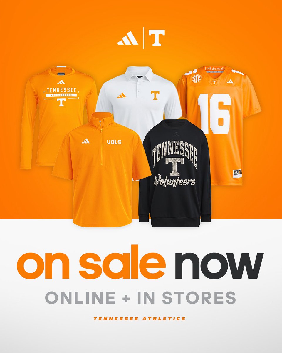 Vol_Sports's tweet photo. Tennessee and adidas.

ON SALE NOW.

Shop » https://t.co/ceROox9KGC https://t.co/VpJFjeMXSE