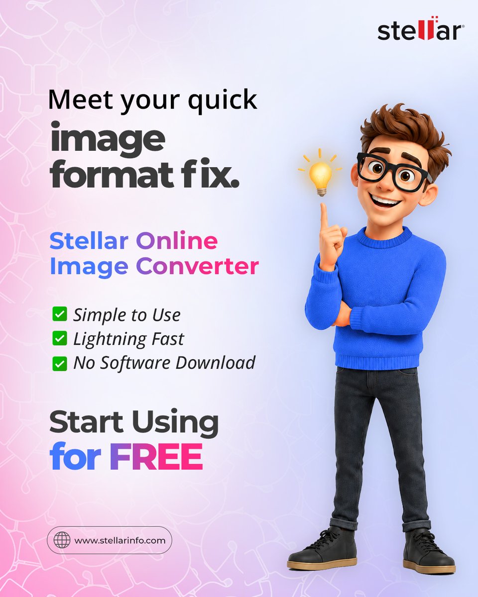 stellarinfo's tweet photo. With #Stellar #OnlineImageConverter, switch image formats easily and keep your workflow moving.
Start FREE now: https://t.co/3nqsZJga8g
#PhotographyTools #TechTips #SmartTools #OnlineUtilities #ImageTools https://t.co/OeVeKSxqBF