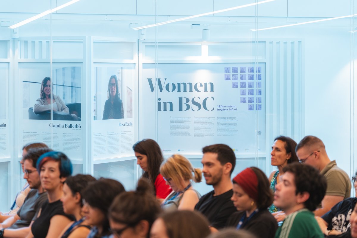 BSC_CNS's tweet photo. 💫 Nos hace mucha ilusión presentaros la exposición #WomeninBSC: Where talent inspires talent.

📸 Una muestra fotográfica que recorre la trayectoria de 22 mujeres del BSC y que busca dar visibilidad a su contribución en el avance de la ciencia desde disciplinas, trayectorias y roles muy diversos.

🫶Gracias a las mujeres que han participado en la exposición por su trabajo y por ser ejemplo e inspiración para las niñas que hoy sueñan con cambiar el mundo desde la ciencia y la tecnología.

➡ https://t.co/3JeTy1RMQ7