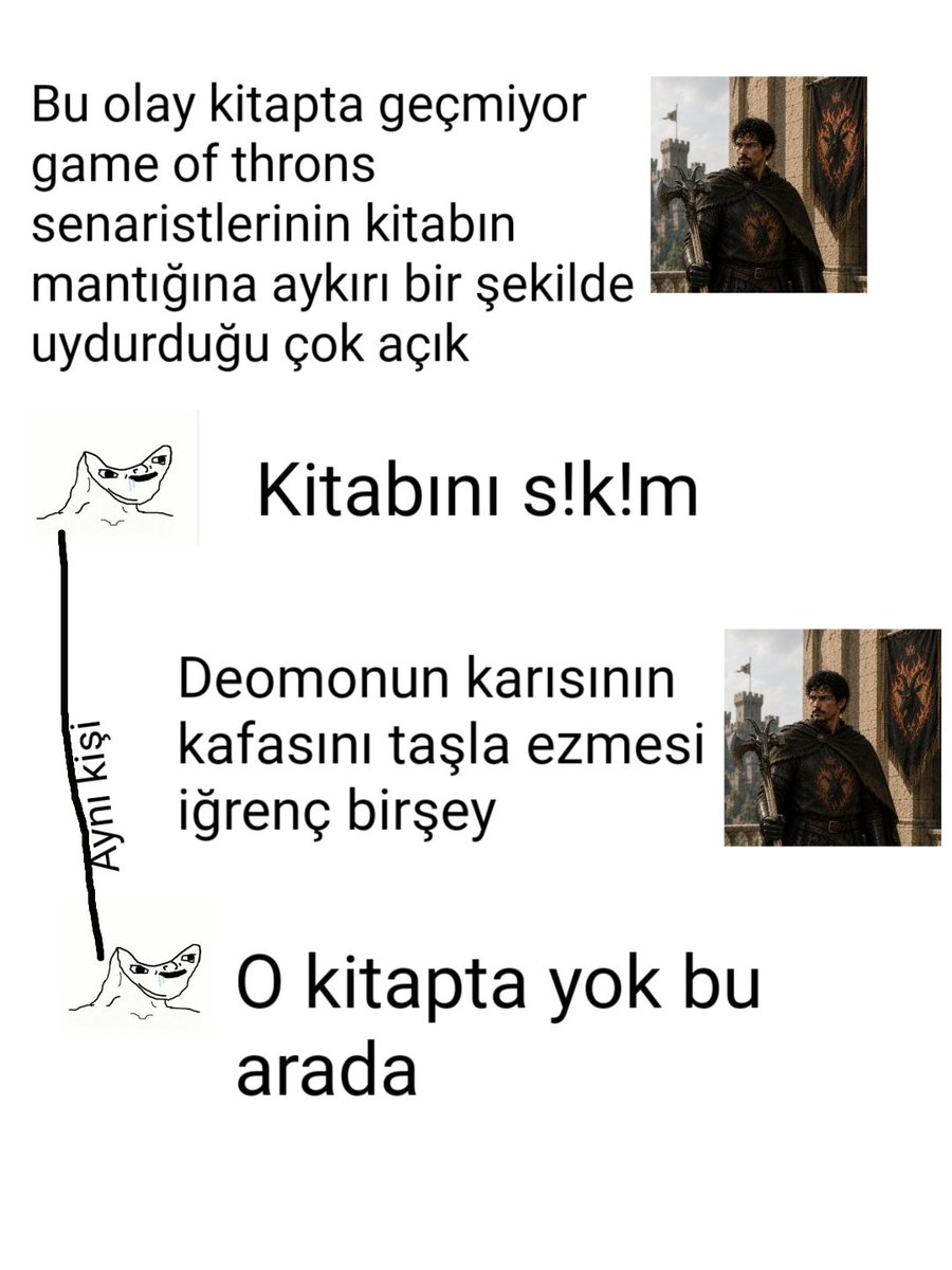 KeciSovalyesi's tweet photo. ASOİAF https://t.co/Dre6sv3xwc