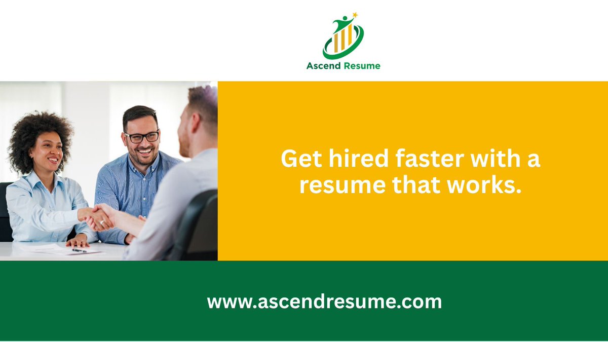 AscendResume's tweet photo. Ready to get noticed? #ResumeWriting #GetHired #ATS #CareerGrowth #JobSearch #NowHiring #AscendResume https://t.co/KejuXeM0zA