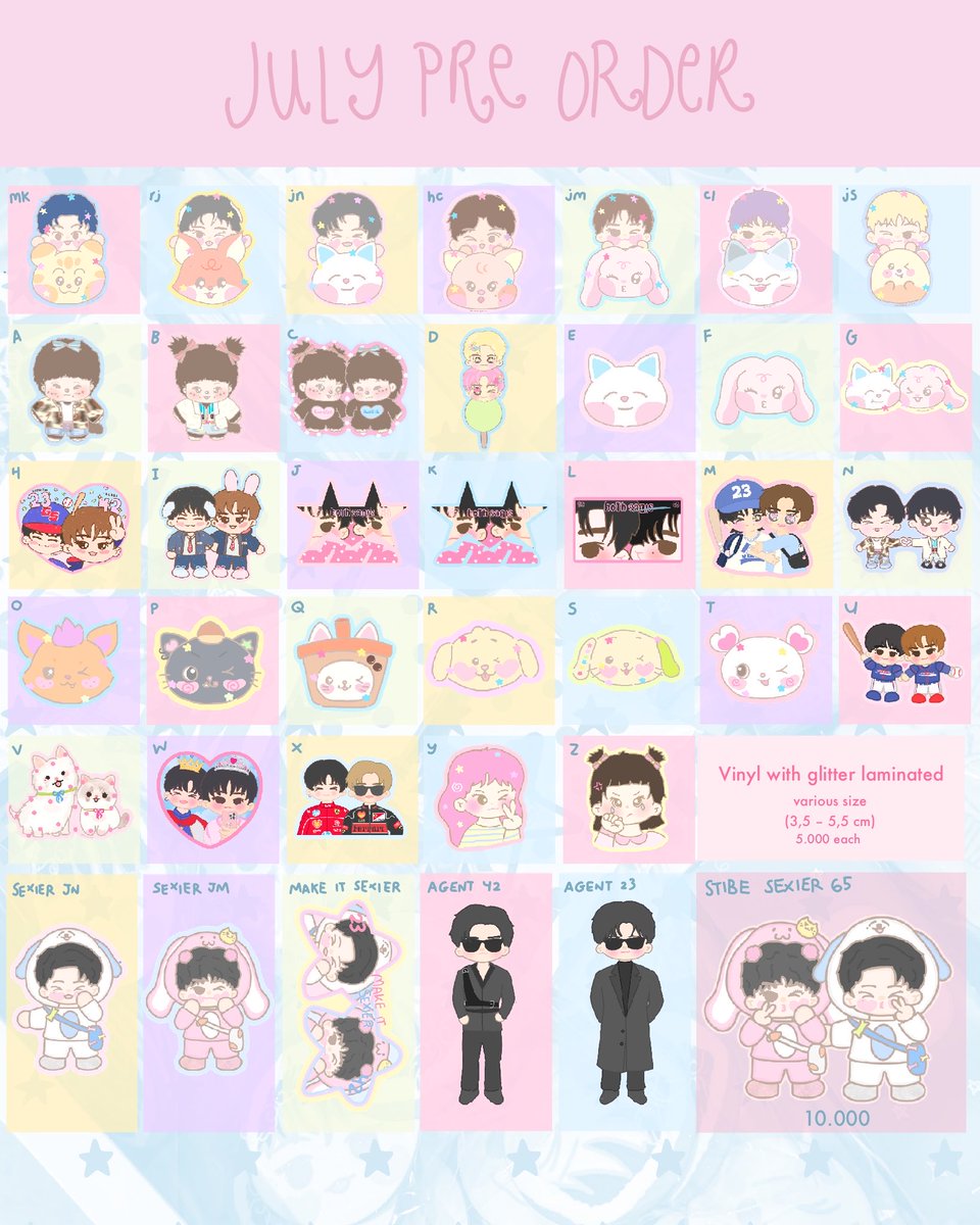 edamame2313's tweet photo. [HELP RT] 

July Pre Order - Edamame2313 

🌟 sticker die cut, sticker sheets, shopping bag, pouch and pin button🌟 

📆 10-17 July 2026 
🔗 https://t.co/HdmSR6lgg5 https://t.co/DtQd3ISNLU