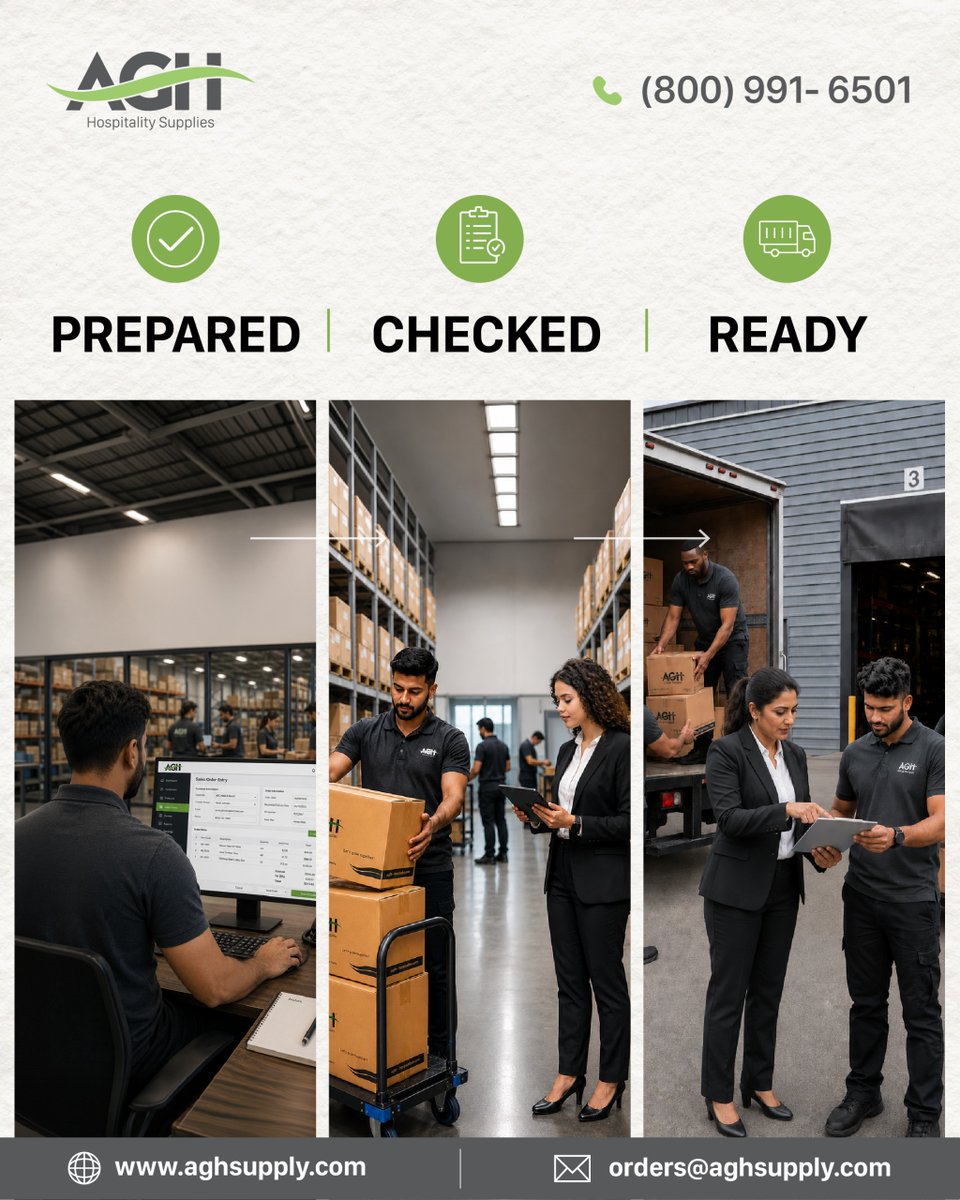 agh_supply's tweet photo. Consistency does not happen by chance. 
It comes from process, checks, and a system that protects accuracy.

#PreparedCheckedReady #aghhospitalitysupplies #10yearsofagh #hotels #motel #hotelsupply https://t.co/EekTemtLHv