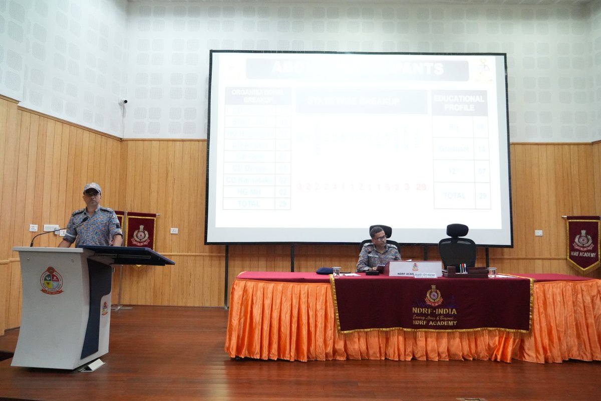 AcademyNdrf's tweet photo. Today, the Closing Ceremony of the Emergency Response to Rail Transport Accident Course (Sl. No. 20) was held at the NDRF Academy, Nagpur. https://t.co/kXztKqpJxd
