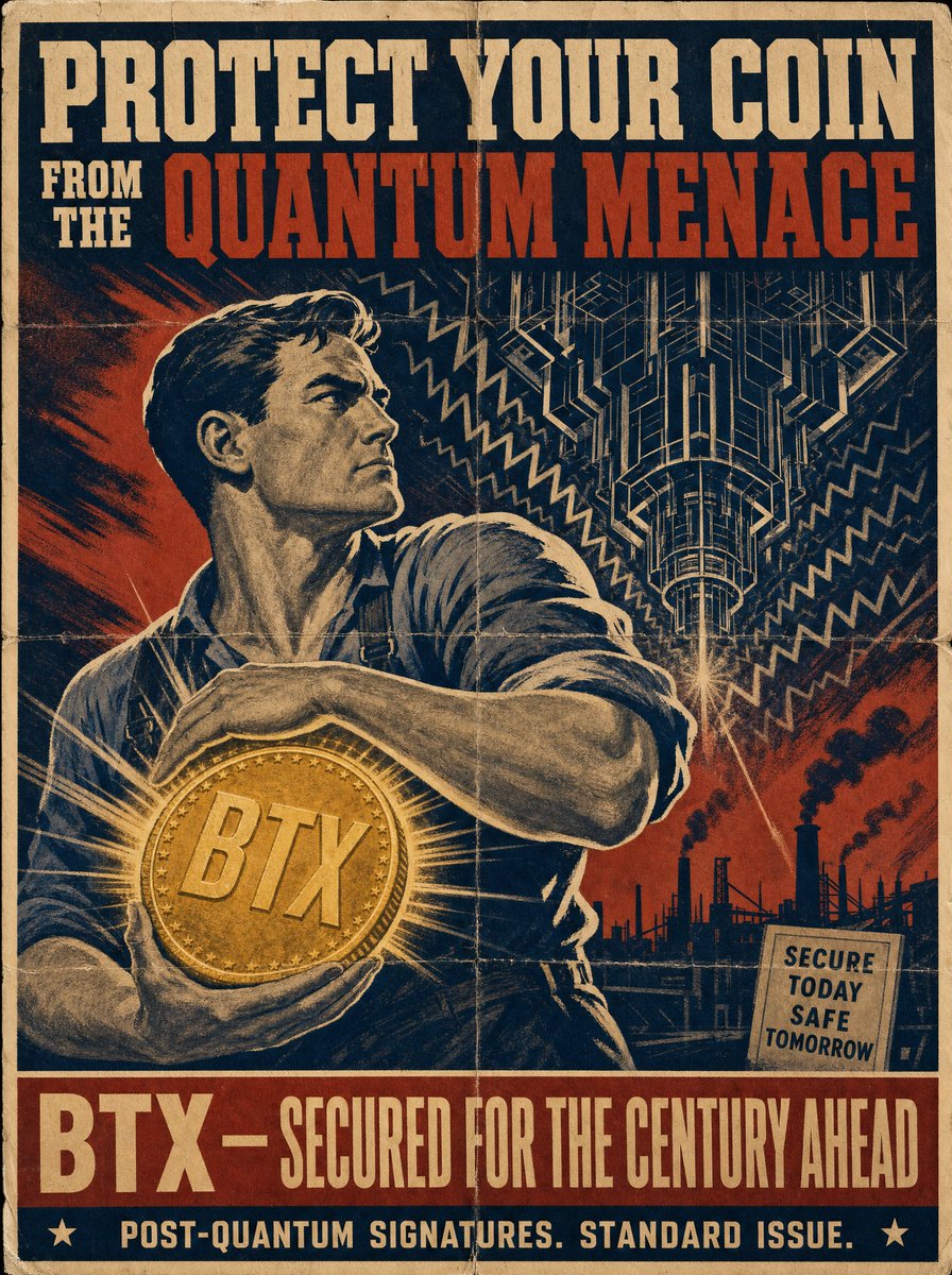 btxtradeOTC's tweet photo. The news of possible Quantum Computing attacks on the Bitcoin network shook all Bitcoiners.

BE NOT AFRAID. $BTX is here for the takeover. https://t.co/ABBkU0J60D