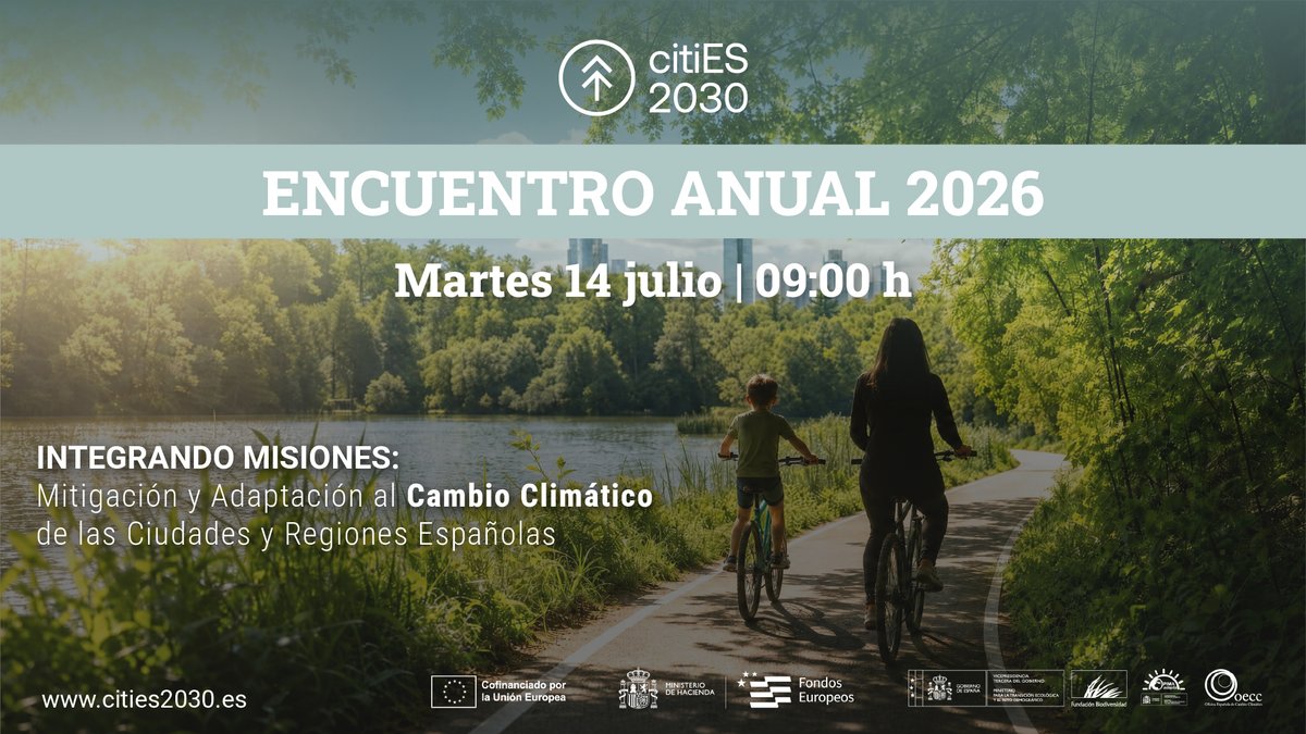 FBiodiversidad's tweet photo. 🔴 Estamos en directo con la segunda jornada del Encuentro Anual de citiES 2030 dedicada a impulsar ciudades más sostenibles y resilientes.
 
🌿 La reconstrucción urbana, la resiliencia climática y la movilidad sostenible centrarán los debates y las sesiones de trabajo.
 
👇