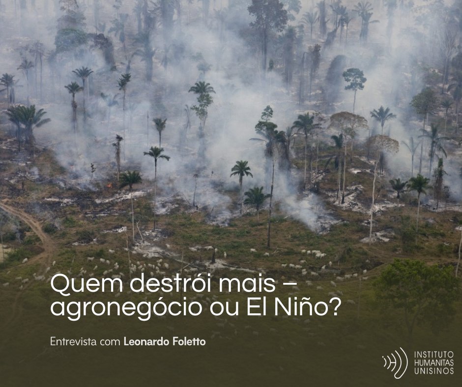 _ihu's tweet photo. O avanço do agronegócio sobre áreas nativas e a chegada do El Niño podem formar uma combinação explosiva.

 Liszt Vieira alerta que a destruição ambiental é o principal risco para o Brasil em 2026, por potencializar os impactos da crise climática.

https://t.co/cqmbqYxTw8 https://t.co/evaviGvGr6