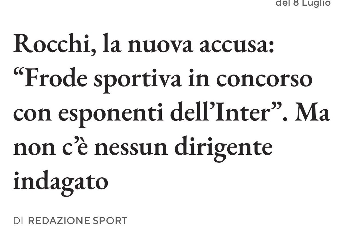MacitumoMaci's tweet photo. @mirkonicolino Beh come si fa a a fare fosse sportiva con qualcuno se quel qualcuno non è nemmeno indagato? https://t.co/apbejtvKF8
