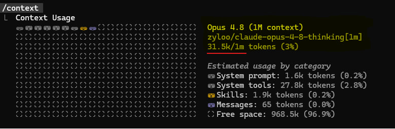 zyloo_io's tweet photo. ‼️  Claude Code—or Any Other CLI—Stuck at 200K? Here’s How to Unlock the Full 1M Context
To enable the 1M context window, add  [1m]  to the end of any supported model ID.

Example :

✅ 1M context:
zyloo/claude-fable-5-thinking[1m]

✅ Standard 200K context:
zyloo/claude-fable-5-thinking

⚠️ Before enabling it, make sure the model supports a 1M context window. Check the supported models on the Zyloo models page:

https://t.co/94xuZnfUd2