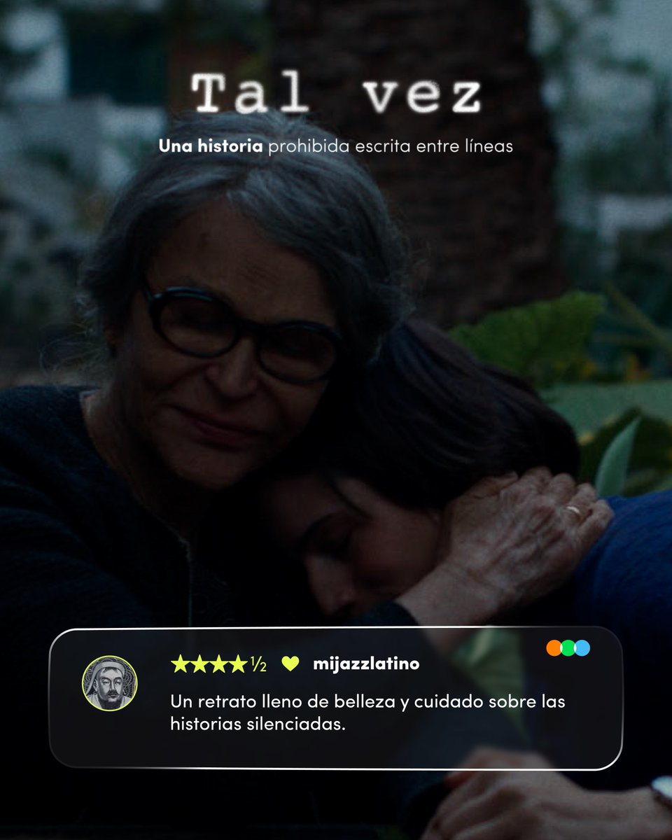 DeepComRoots's tweet photo. 💕#TalVezPelícula ya está en cines… y esto es lo que dice quien ya la ha visto en @letterboxd. 🧡💚💙

Qué maravilla recibirla así, con tanto cariño. ¡Nos vemos en las salas!

🎬 ¡Puedes buscar tu cine más cercano en nuestro perfil! https://t.co/7uwQgta2cp