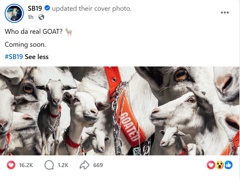 1Tickled's tweet photo. Hilig talaga ng SB19 sa single-word titles, 'no?

GOAT
VISA
DAM
GENTO
MEMORIES
EMOJI
TIME
DUNGKA
MANA
EVERBLACK
BAZINGA
MAPA
ILAW
TOYFRIEND
LIHAM
NYEBE
TILALUHA
WYAT
LIGAYA
WAGMOIKUNOTANGIYONGNOO https://t.co/wrxIbXJlVo