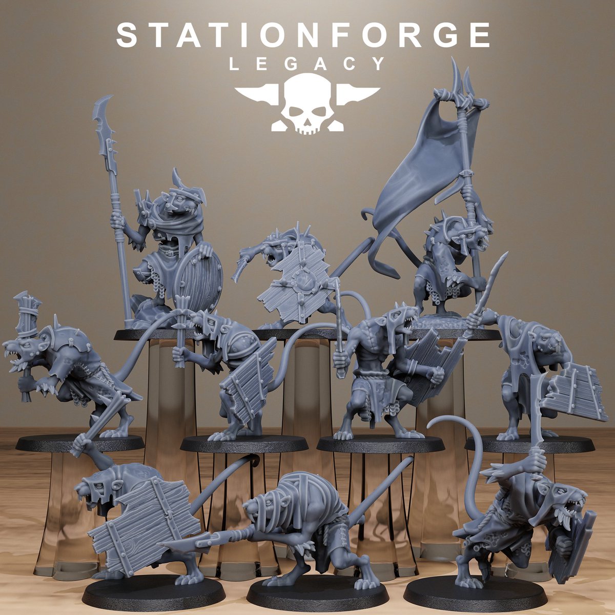 station_forge's tweet photo. The swarm awakens! 🐀
Moving in coordinated chaos, the Rotfang Melee Infantry rely on  speed and sheer numbers to drag down the armored elite.
#miniature #stl #rotfang #3d #wargaming https://t.co/je3Pwlz6gk