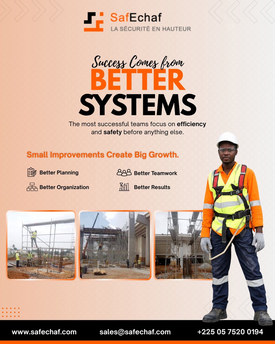 safechaf's tweet photo. Success isn't built overnight—it's built through better systems, safer practices, and stronger teamwork. 💪🏗️ Every small improvement today creates a stronger tomorrow.

#SafEchaf #Scaffolding #ConstructionSafety #WorkAtHeight #SafetyFirst #BetterSystems #Efficiency #Teamwork https://t.co/pQ8lgYBTl6