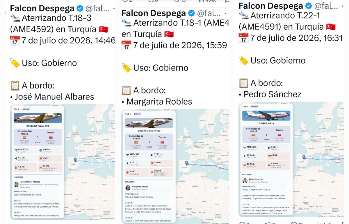 ESTOESCLASE's tweet photo. @DebatAlRojoVivo Los que pontifican sobre el cambio climático se cojen tres Falcón para ir a Turquía y un Airbus de 80 plazas para irse al cole PRIVADO de su hija en Londres. 
Pero la culpa la tiene el votante de Almería 😏
Iros un poquito a la mierda, furci@s mediáticas 😡 https://t.co/UgLU9cWJhd