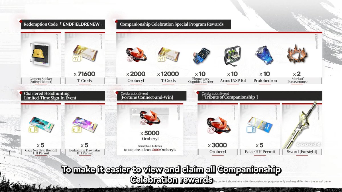 Naruvt0's tweet photo. PSA: Arknights Endfield 1.4 Patch Rewards:

- 2000x Oroberyl
- 3000x Oroberyl
- 5000x Oroberyl
- 5 Standard Banner Pulls
- 6* Weapon
- 5x Limited Pulls for Arcane
- 5x Limited Pulls for Liino 

New Code: ENDFIELDRENEW
- Safety Helmet (Accessory)
- 7,1600 T Creds

#ArknightsEndfield #Endfield