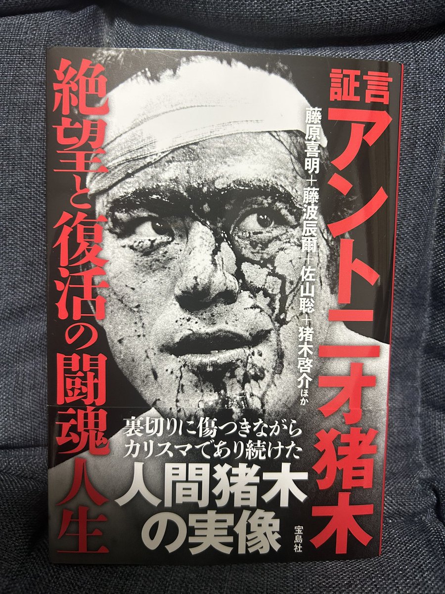 論証アントニオ猪木　日刊スポーツ出版社　1989年7月発行　貴重 最新猪木本 『証言 アントニオ猪木 絶望と復活の闘魂人生』 表紙
