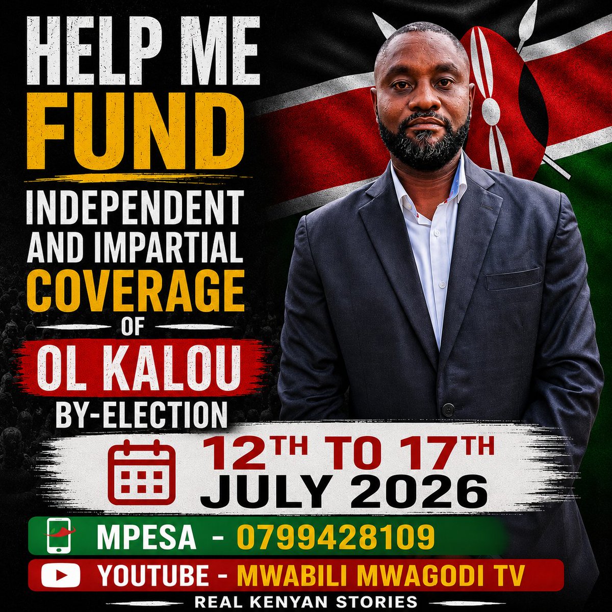 mwabilimwagodi2's tweet photo. Just like Emurua Dikiir, I am going to cover the Ol Kalou by-election from Sunday to Friday next week. Come through kindly. https://t.co/gairdFb9kw