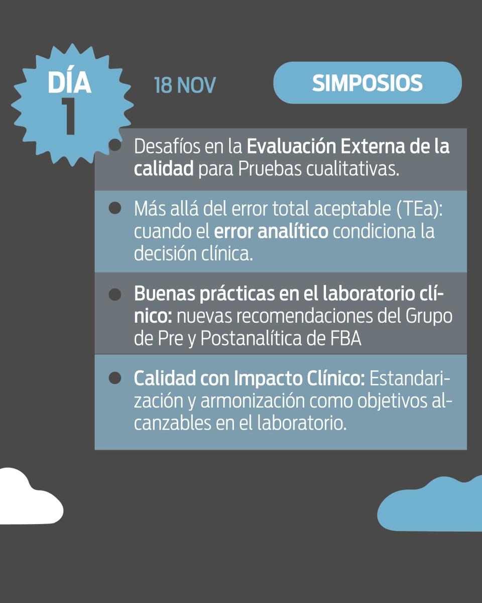 fbioquimicaarg's tweet photo. 🎤 Conocé los simposios de CALILAB 2026

Tres días de actualización científica, innovación y calidad junto a especialistas de primer nivel.

Deslizá para conocer el programa. 

Más info 👉 https://t.co/1AKxASOo3i https://t.co/ES7CKJYHr0